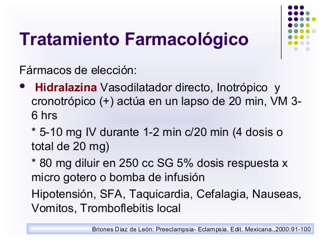 hidralazina en el embarazo